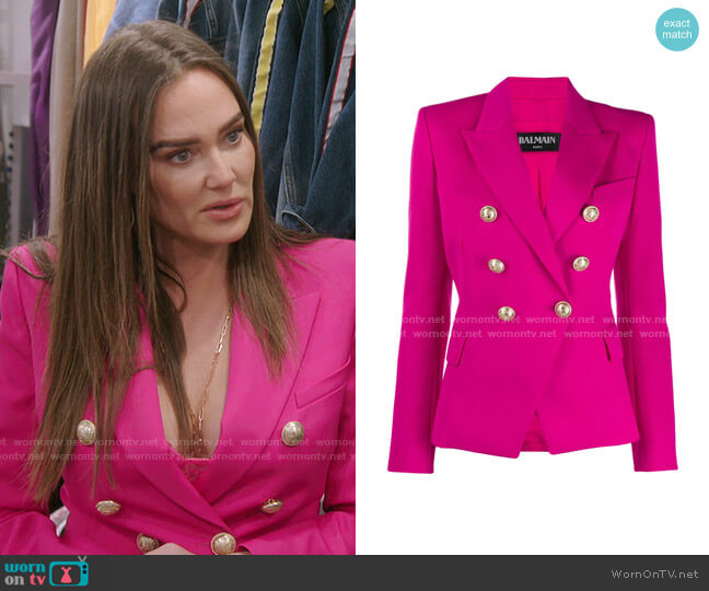 Balmain Double-Breasted Blazer worn by Meredith Marks on The Real Housewives of Salt Lake City