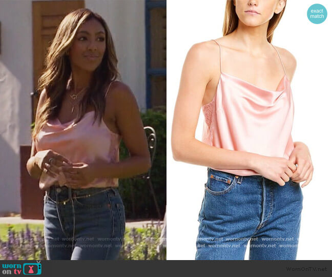 Cami NYC Autie Silk Bodysuit worn by Tayshia Adams on The Bachelorette