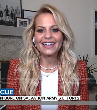 Candace Cameron Bure’s orange houndstooth blazer on Today