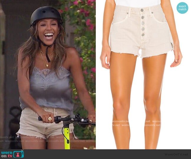 Citizens of Humanity Annabelle Cut Off Short worn by Tayshia Adams on The Bachelorette