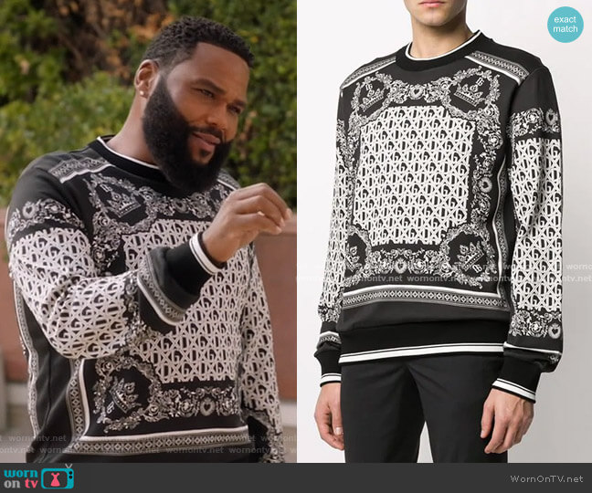 Dolce & Gabbana Bandana Print Sweatshirt worn by Andre Johnson (Anthony Anderson) on Black-ish