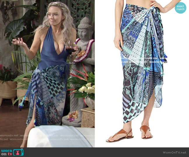 Echo Patchwork Pareo worn by Abby Newman (Melissa Ordway) on The Young and the Restless