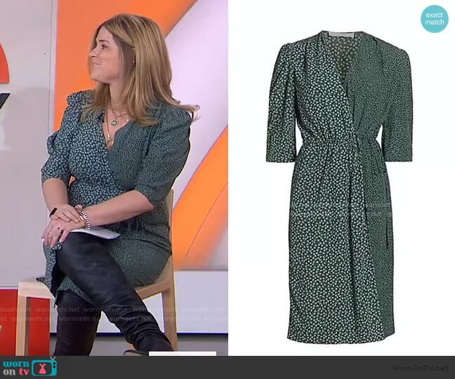See by Chloe Flowers & Dots Printed Wrap Dress worn by Jenna Bush Hager on Today