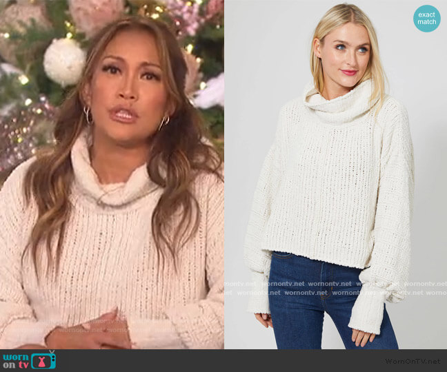 Free People Be Yours Turtleneck Sweater worn by Carrie Inaba on The Talk