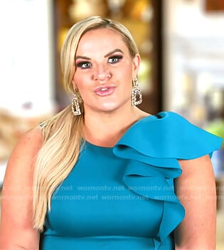 Heather’s green ruffle dress  The Real Housewives of Salt Lake City