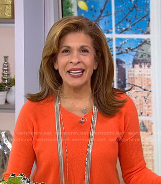 Hoda’s orange sweater on Today