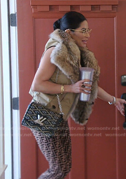 Jen’s Fendi logo print leggings on The Real Housewives of Salt Lake City