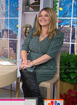Jenna’s green floral wrap dress on Today