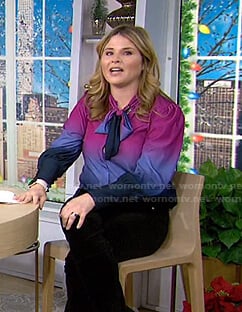 Jenna’s tie neck ombre blouse on Today