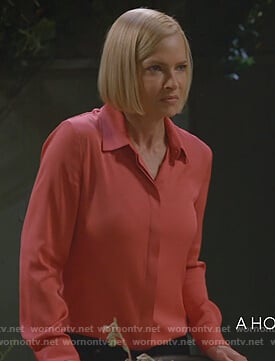 Jill’s red blouse on Mom