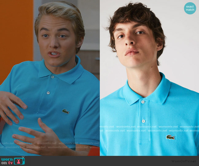 Lacoste Classic Fit Polo worn by Mac Morris (Mitchell Hoog) on Saved By The Bell