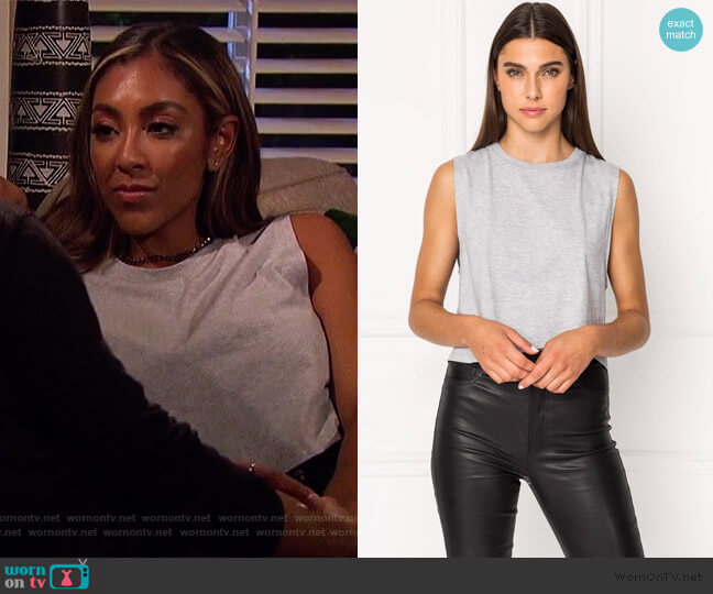 La Marque VIDA Asymmetric Tank Top worn by Tayshia Adams on The Bachelorette