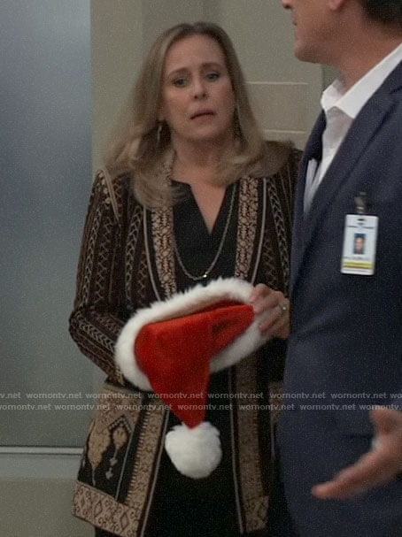 Laura’s printed blazer on General Hospital