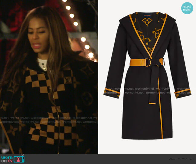 Louis Vuitton Hooded Wrap Coat worn by Mary Cosby on The Real Housewives of Salt Lake City