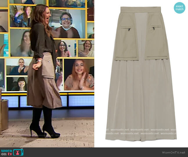 Max Mara Fox Skirt worn by Drew Barrymore on The Drew Barrymore Show