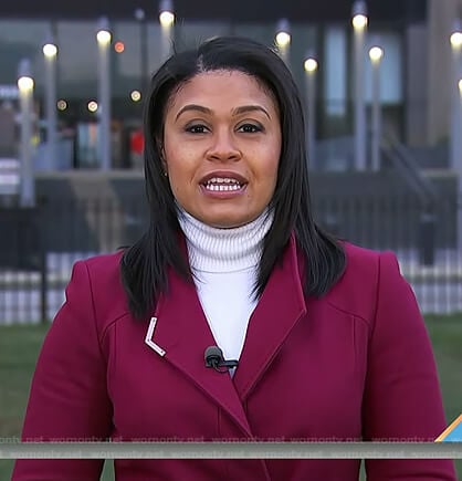 Meagan Fitzgerald’s pink wrap coat on Today