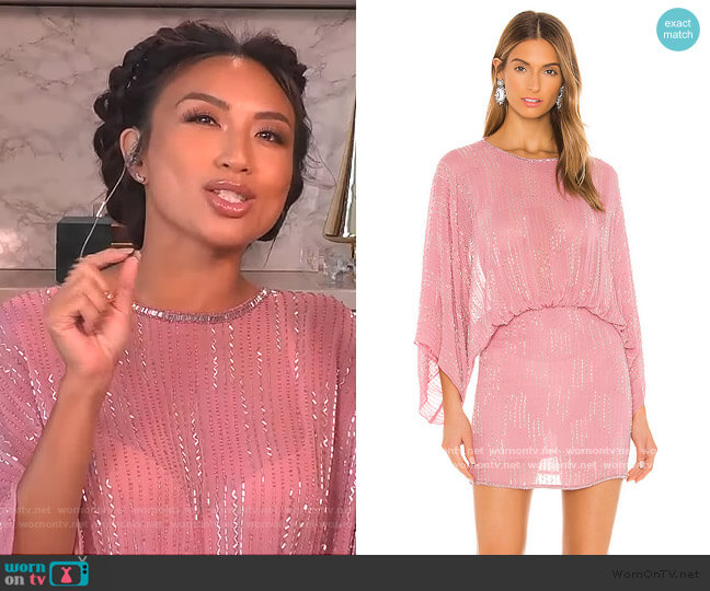 NBD Soliana Embellished Mini Dress worn by Jeannie Mai on The Real