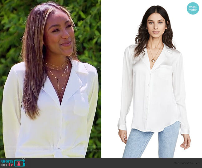 Paige Caprice Shirt worn by Tayshia Adams on The Bachelorette