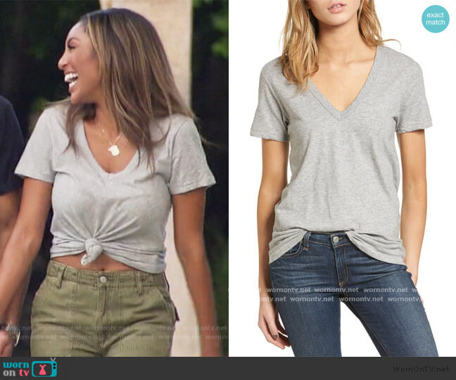 Rag and Bone The Vee Tee worn by Tayshia Adams on The Bachelorette