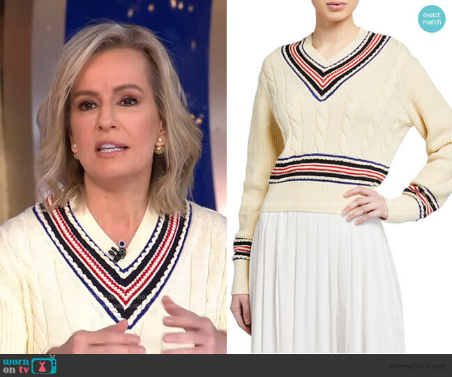 Rag & Bone Dale V-Neck Sweater worn by Dr. Jennifer Ashton on Good Morning America