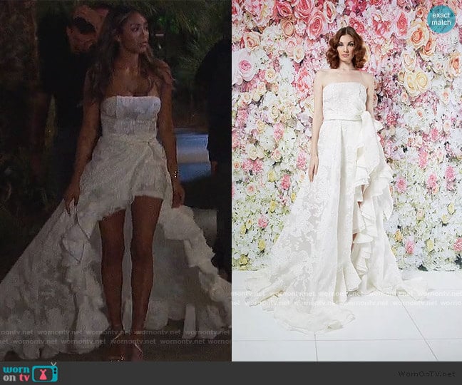 Randi Rahm Spring 2019 Bridal Collection worn by Tayshia Adams on The Bachelorette