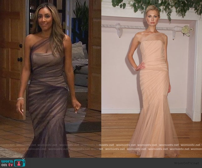 Randi Rahm Amanda Gown worn by Tayshia Adams on The Bachelorette