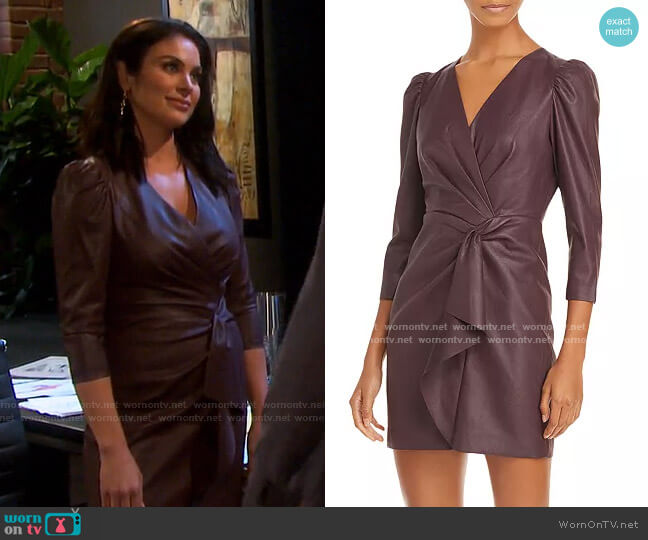 Rebecca Taylor Vegan Leather Dress worn by Chloe Lane (Nadia Bjorlin) on Days of our Lives
