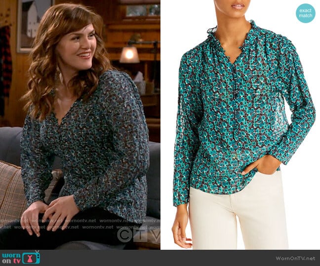 Rebecca Taylor Climbing Roses Top worn by Julia (Sara Rue) on B Positive
