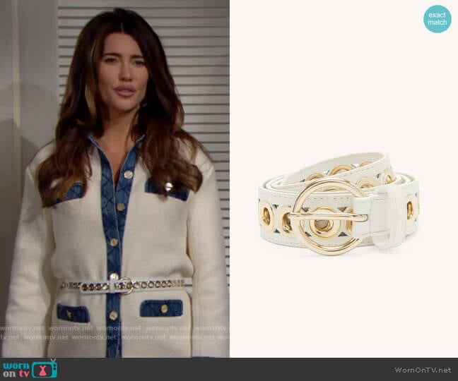 Sandro Adelia Belt worn by Steffy Forrester (Jacqueline MacInnes Wood) on The Bold and the Beautiful