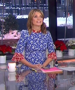 Savannah’s blue and red floral dress on Today