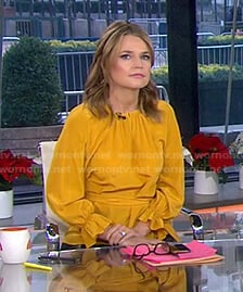 Savannah’s yellow keyhole blouse on Today