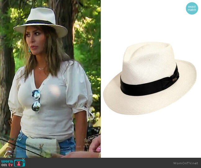 Scala Straw Panama Hat worn by Kelly Dodd on The Real Housewives of Orange County