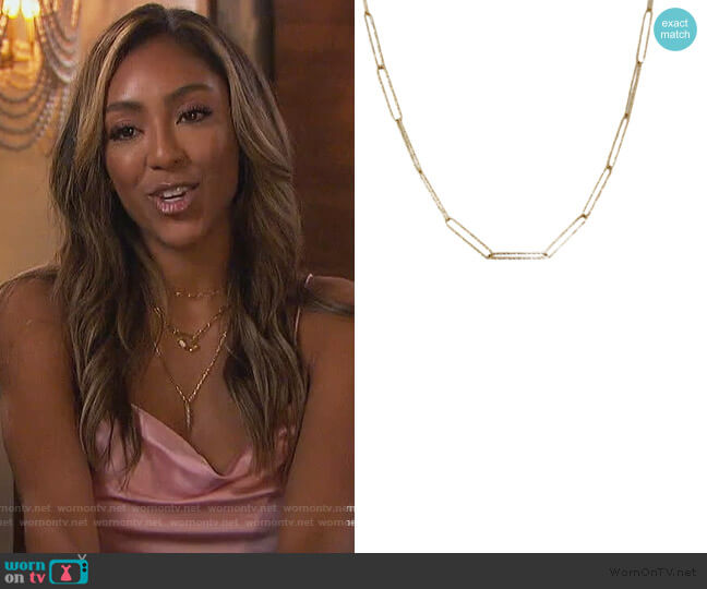 Shalla Wista Gold Addie Chocker Necklace worn by Tayshia Adams on The Bachelorette