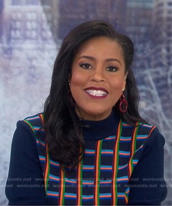 Sheinelle’s grid check sweater on Today