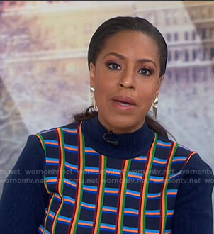 Sheinelle’s grid check sweater on Today