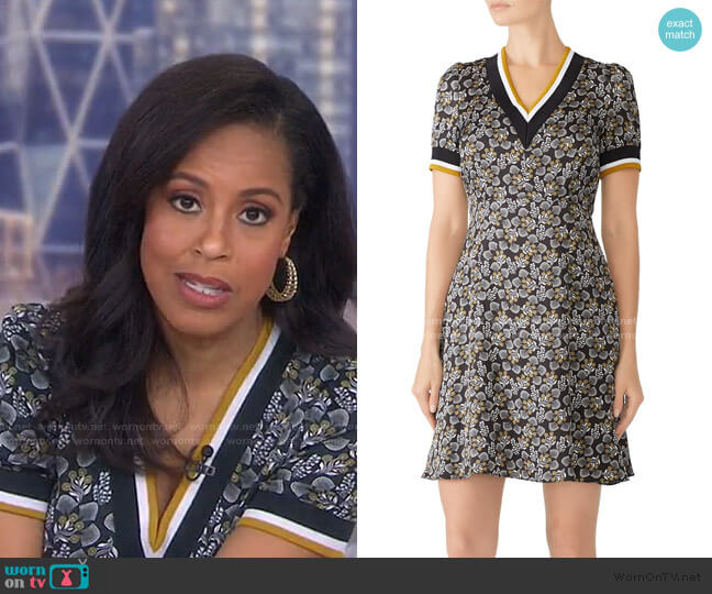 Slate & Willow Varsity Trim Floral Dress worn by Sheinelle Jones on Today