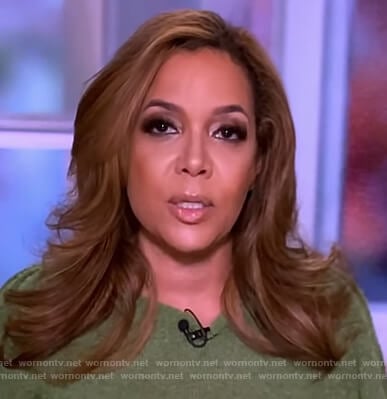 Sunny’s green fuzzy sweater on The View