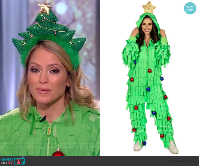 Tipsy Elves Tree Time Jumpsuit worn by Sara Haines on The View