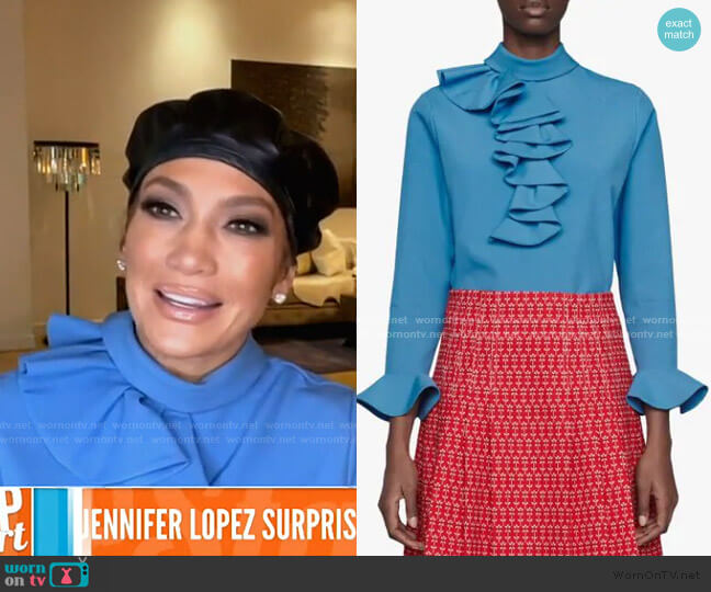 Gucci Ruffled Bell Sleeve Blouse