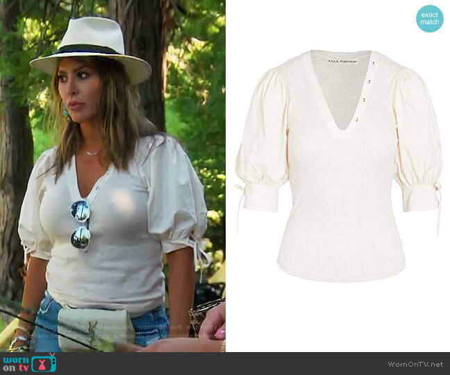 Ulla Johnson Pia Top worn by Kelly Dodd on The Real Housewives of Orange County