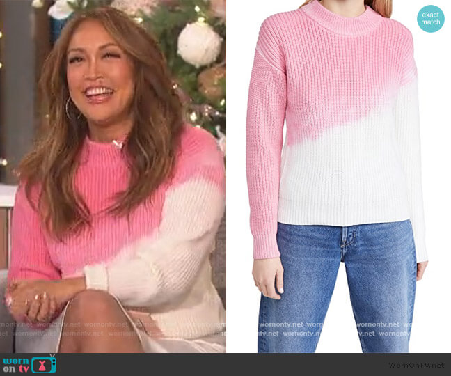 Veda Ranch Road Tie Dye Sweater worn by Carrie Inaba on The Talk