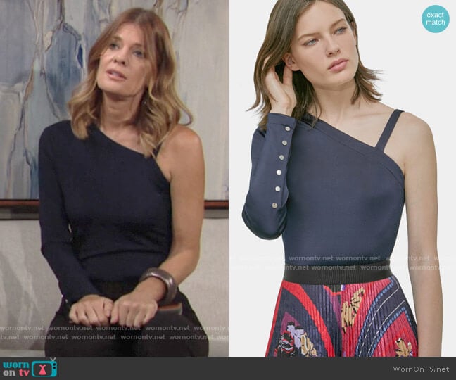Yigal Azrouel One Shoulder Top worn by Phyllis Summers (Michelle Stafford) on The Young and the Restless