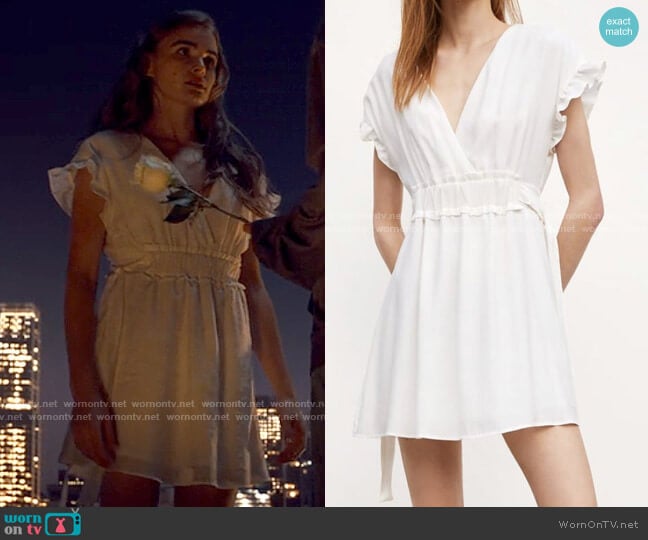 Zara Bow Waist Dress worn by Cassie Shore (Anna Maiche) on Tiny Pretty Things