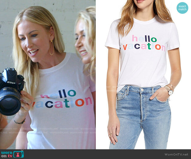 1901 Vacation Graphic Tee worn by Stephanie Hollman on The Real Housewives of Dallas