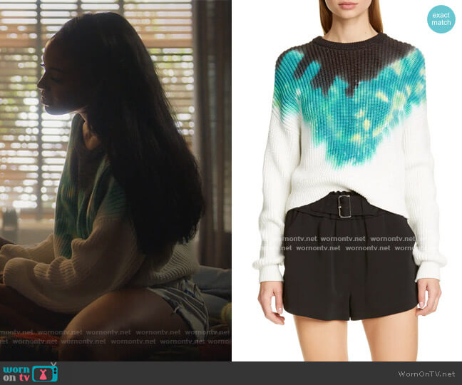 A.L.C. Elinor Sweater worn by Rochelle (Raigan Harris) on Grown-ish