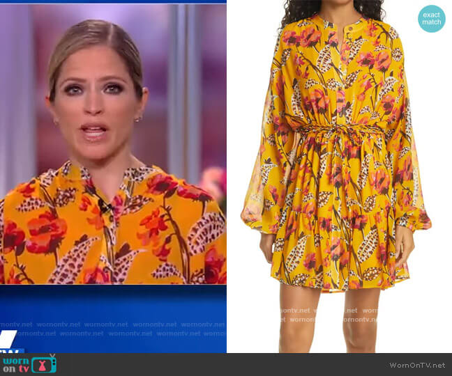 A.L.C. Jen Long Sleeve Shirtdress worn by Sara Haines on The View