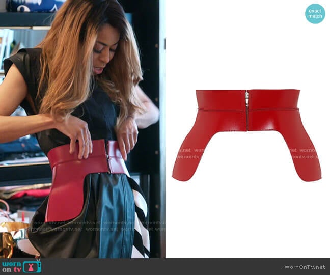 Alexander Mcqueen Leather Corset Belt worn by Mary Cosby on The Real Housewives of Salt Lake City