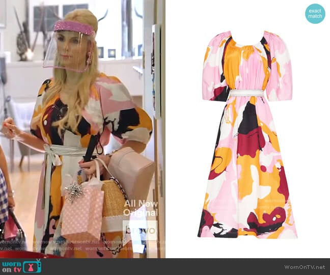 Aje Psychedelia Midi Smock Dress worn by Kameron Westcott on The Real Housewives of Dallas