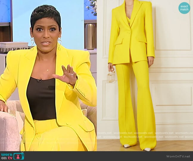 Alex Perry Alex crepe blazer worn by Tamron Hall on Tamron Hall Show