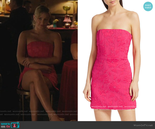 Alice + Olivia Perla Strapless Dress worn by Betty Cooper (Lili Reinhart) on Riverdale